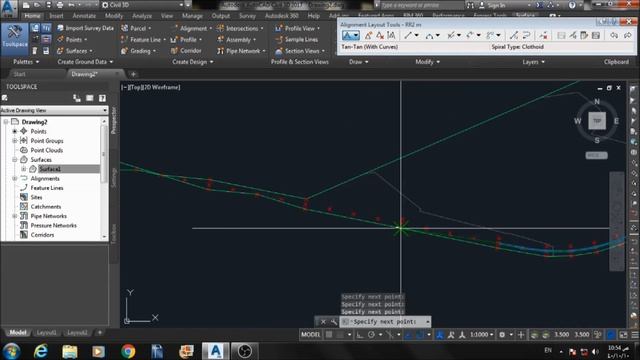 AutoCad Civil3D | Creating of road profile, Import styles labels and settings. смотреть онлайн