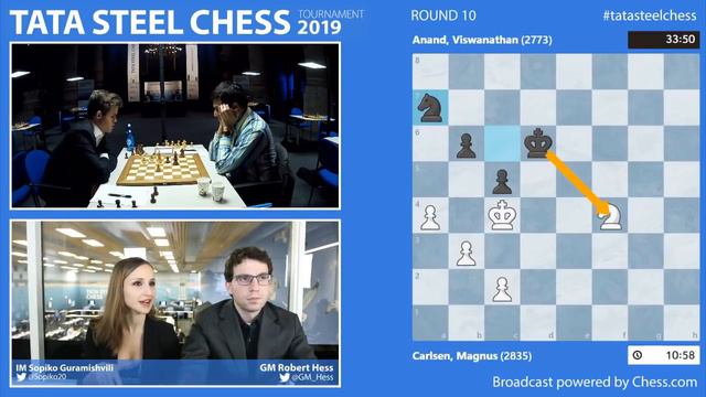 🔴 Tata Steel Chess 2019 Live, Round 10 | GM Robert Hess & IM Sopiko Guramishvili смотреть онлайн