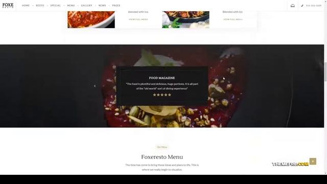 Foxeresto - Restaurant WordPress Theme resto chef Easy Create Website смотреть онлайн