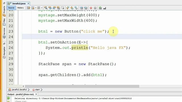 JavaFX 03 Action on button click Events смотреть онлайн