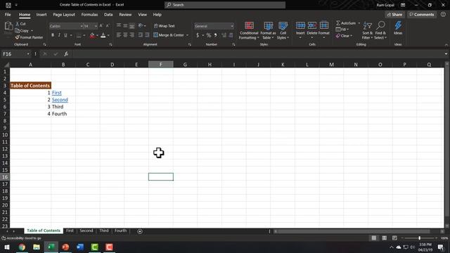 Create Table of Contents in Excel (Superfast Method) смотреть онлайн