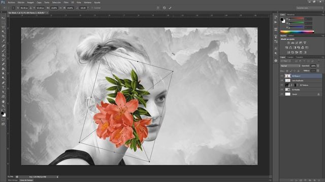 Tutorial Photoshop - Efecto Retrato Floral Surrealista смотреть онлайн