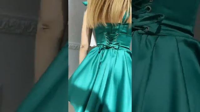 ЗЕЛЁНОЕ КОРСЕТНОЕ ПЛАТЬЕ BABY-DOLL С ПЫШНОЙ ЮБКОЙ BEREZKASHOP смотреть онлайн