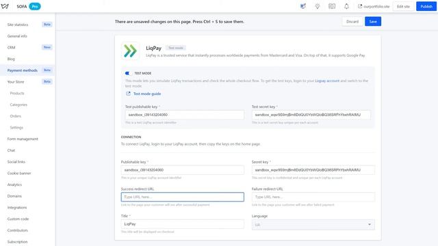 How to connect LiqPay | Weblium website builder смотреть онлайн