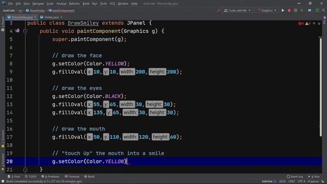 How To Create Smiley? Face Using Java | Java GUI смотреть онлайн