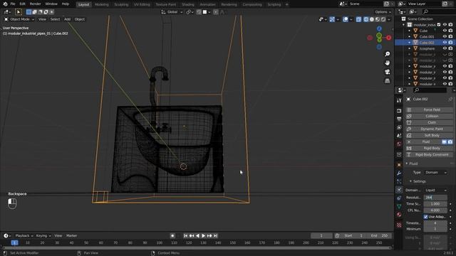 Симуляция жидкости в Blender за полторы минуты смотреть онлайн