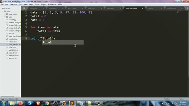 Sum & Average || Python смотреть онлайн
