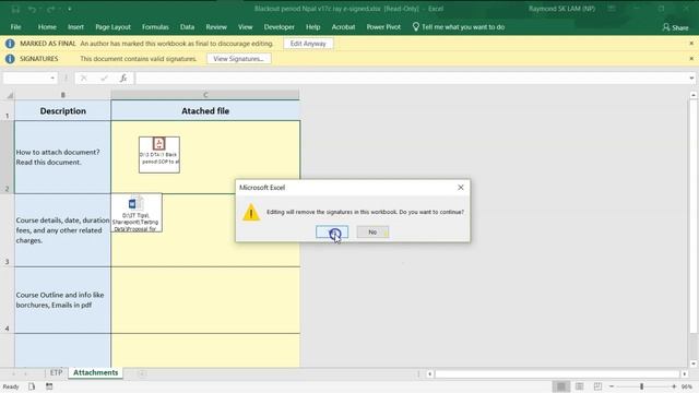 e-Signed Excel file Problem: CANNOT open and read the attached document inside the excel file? смотреть онлайн