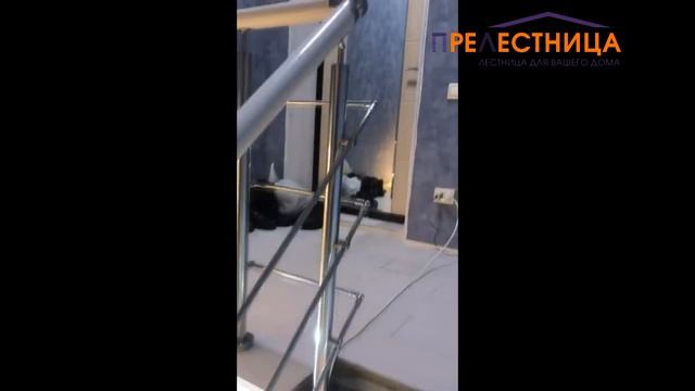 Облицовка металлического каркаса лестницы Франк - 14 с автоматической подсветкой ступеней смотреть онлайн