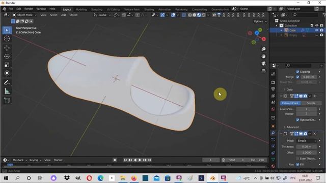 Создание обуви в Blender 3.0.0. Кроссовок Часть1 смотреть онлайн