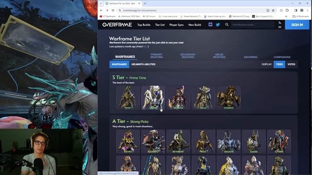 Best Tierlist? Warframe Community Overframe Tier List 2024!