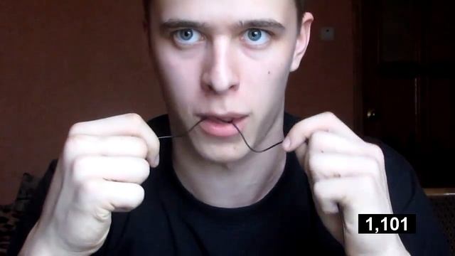 Самое быстрое завязывание узлов во рту. Рекорд России смотреть онлайн