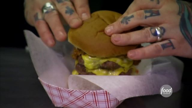Guy Fieri Eats CORNDOG Shrimp and a Triple Chili Burger | Diners, Drive-ins and Dives | Food Networ смотреть онлайн