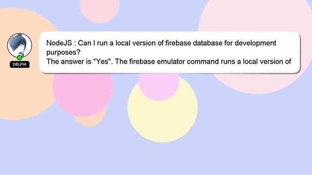 NodeJS : Can I run a local version of firebase database for development purposes? смотреть онлайн