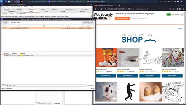 Information disclosure on debug page (Video solution, Audio) смотреть онлайн