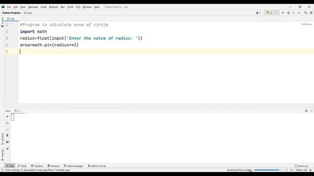 Python for Beginners: Calculating area of circle using math module смотреть онлайн