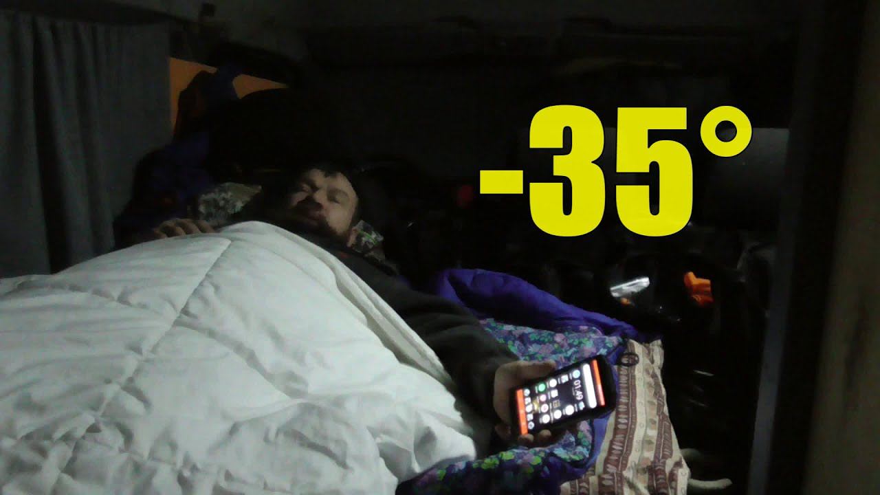 -35° !!! Ночь в Соболе 4х4 с китайской автономкой! смотреть онлайн