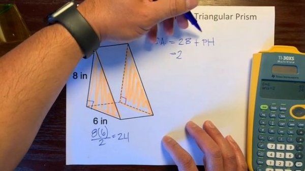 Surface Area of a Triangular Prism