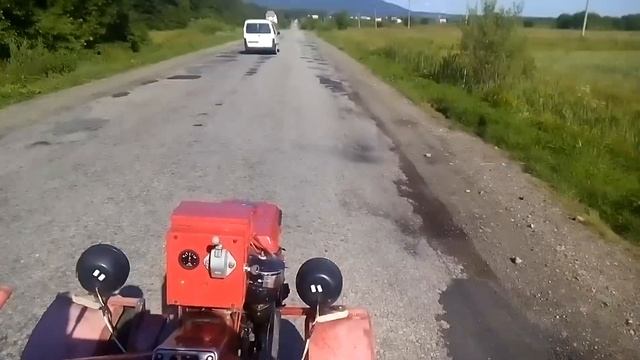 Мотоблок 12кс.розганяється до 60км реально! смотреть онлайн