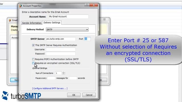 How to configure e-Campaign with turbo SMTP service provider смотреть онлайн