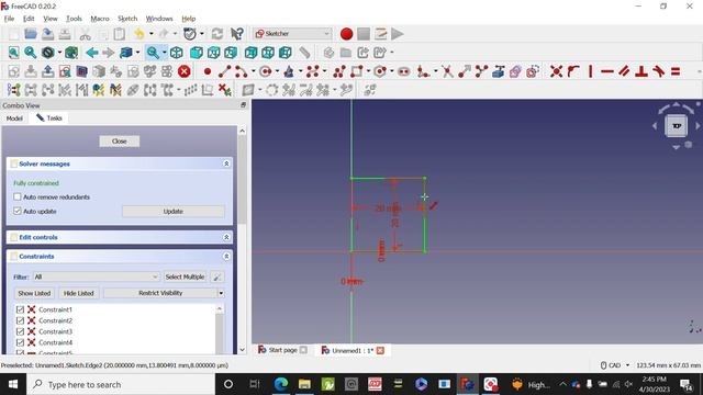 FreeCAD: 2D designs (Sketch) смотреть онлайн