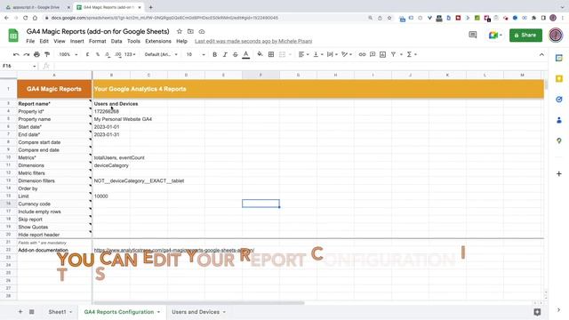 GA4 Magic Reports - Spreadsheet Add-on смотреть онлайн