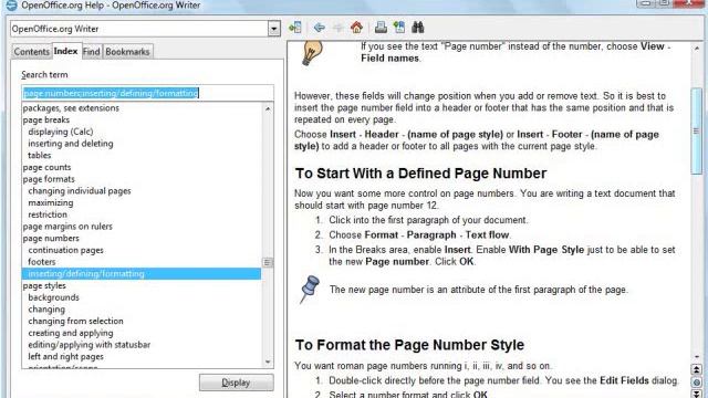 Open Office Tutorial How to start with a defined page number смотреть онлайн
