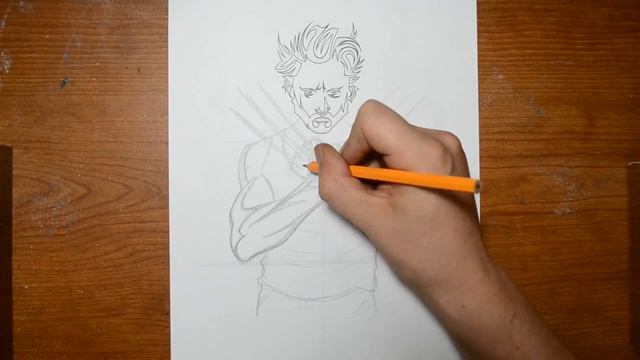 Drawing Wolverine in a Tribal Tattoo Design Style смотреть онлайн