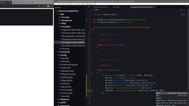 Integrate Google Drive as Laravel 8 (or less) Filesystem - Part 1 смотреть онлайн