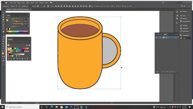 Adobe Illustrator How to create coffee cup in illustrator смотреть онлайн