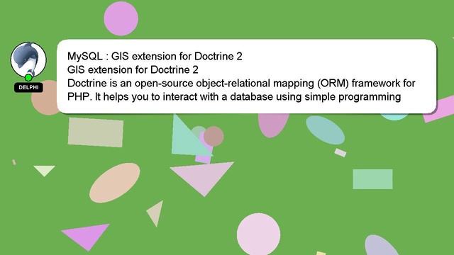 MySQL : GIS extension for Doctrine 2 смотреть онлайн
