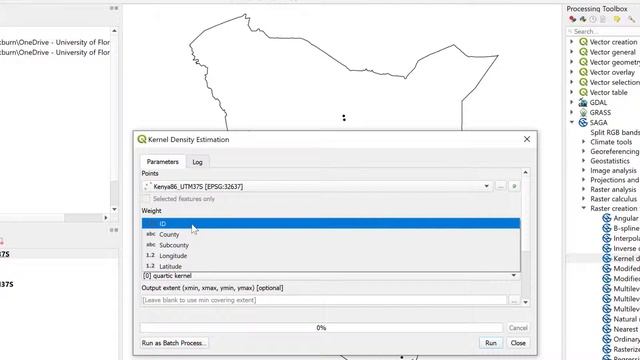 Adding a weight field as a shapefile attribute in Q-GIS 3.6.1 (Noosa) смотреть онлайн