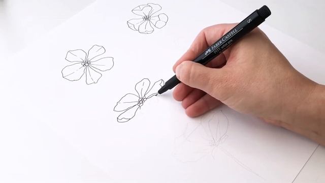 Drawing flowers in perspective beginners art tutorial - Angele Kamp смотреть онлайн