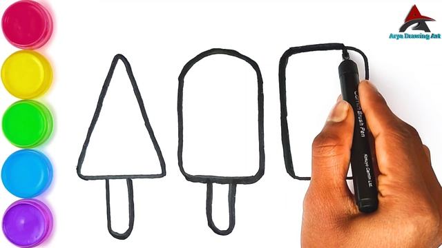 Learn Colors With Easy And Advanced Ice Cream Drawing Painting For beginners| Arya Drawing Art|(#35 смотреть онлайн