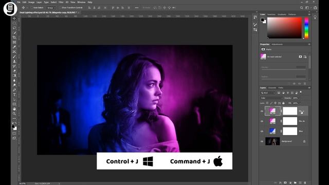 How to Create a Dual Lighting Effect in Adobe Photoshop | Photoshop Tutorials 2020 смотреть онлайн