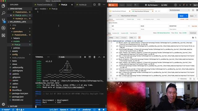 Fullstack MyJournal - REST API Conventions and Data Persistence Waterline (Ep 2) смотреть онлайн