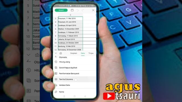 Cara Edit File Excel di Hp || Memisahkan Kalimat File Excel di Smartphone смотреть онлайн