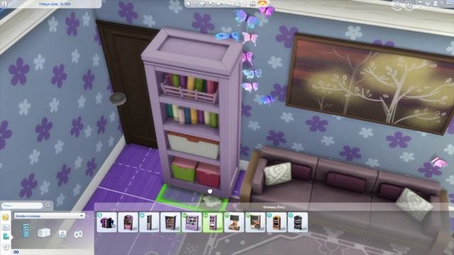 Строю в одном цвете - ?Фиолетовая квартира? - Радужный челлендж / Speed Build Sims 4 /NO CC / смотреть онлайн