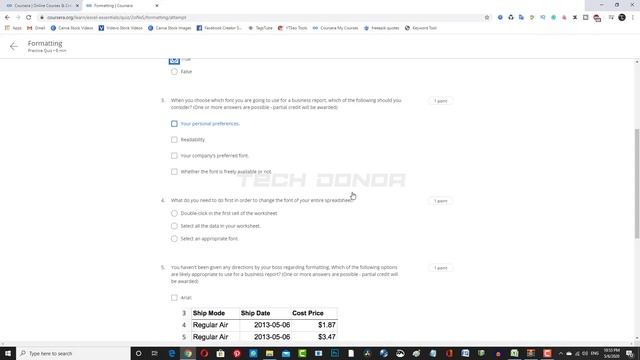 Week 3 | Formatting Quiz Solved | Excel Skills for Business Essentials | Get 100% Grades смотреть онлайн