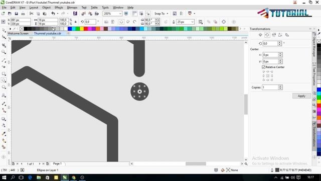 Create Logo, Cara membuat Logo R Simple Coreldraw X7 || FIQI TUTORIAL смотреть онлайн