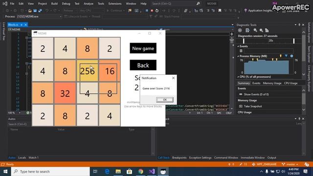 2048 Game - WPF C# and ReactJS with source code смотреть онлайн