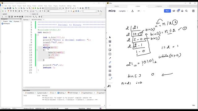 Decimal to Binary Conversion(Tamil) | C Interview Program | Logic First Tamil смотреть онлайн