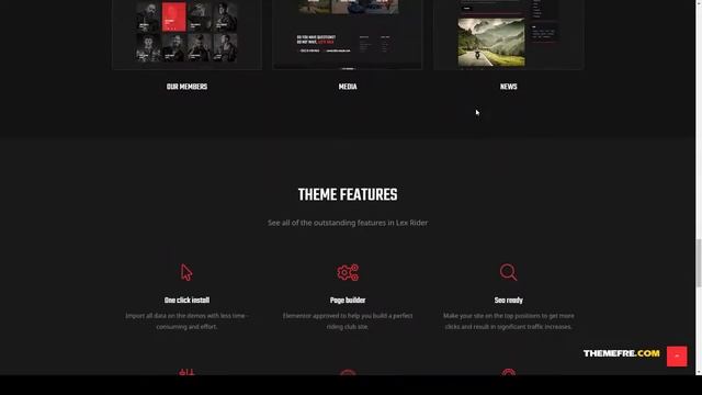 Reina - Motorcycle Club WordPress Theme Bikes Clubs ride events смотреть онлайн