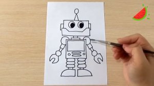 Как нарисовать РОБОТА / Раскраски для малышей