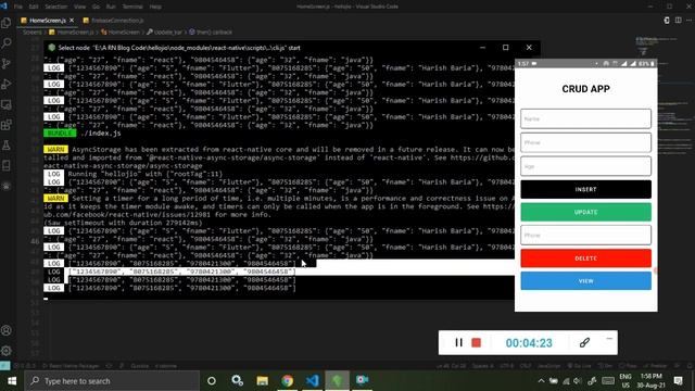 CRUD App Using Firebase in React Native हिंदी में UPDATE Data in Realtime Database смотреть онлайн