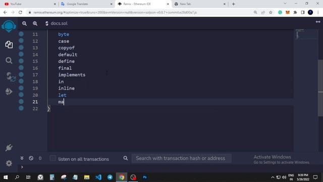 Reserved Keywords in Solidity смотреть онлайн
