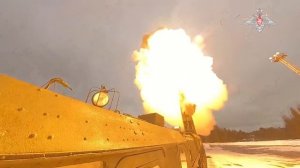 Пуск твердотопливной межконтинентальной баллистической ракеты ПГРК «Ярс» с космодрома Плесецк