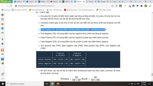 Tìm hiểu về Metrics phần1 (accuracy, precision, recall, F1-score) смотреть онлайн