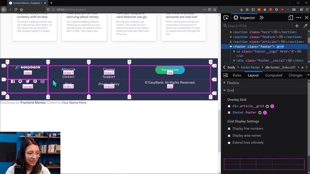 Building a footer using CSS Grid | Build a responsive website from scratch (Part 7) смотреть онлайн