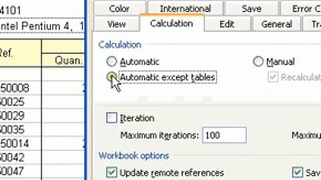Microsoft Office Excel 2003 Speed up calculation of a worksheet that contains a data table смотреть онлайн